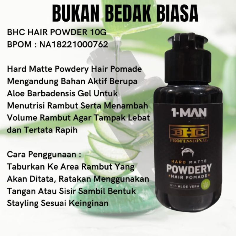 BHC Hair Powder With Aloe Vera 10gr Original Produk BPOM Original Minyak Rambut Tipis Watter Oil Based Dll — foto 2