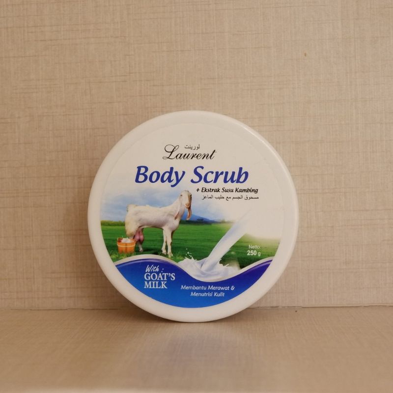 Laurent Body Scrub With Goat's Milk Original 250ml / Lulur Badan / Cream Pemutih Badan / Krim Lulur — foto 4