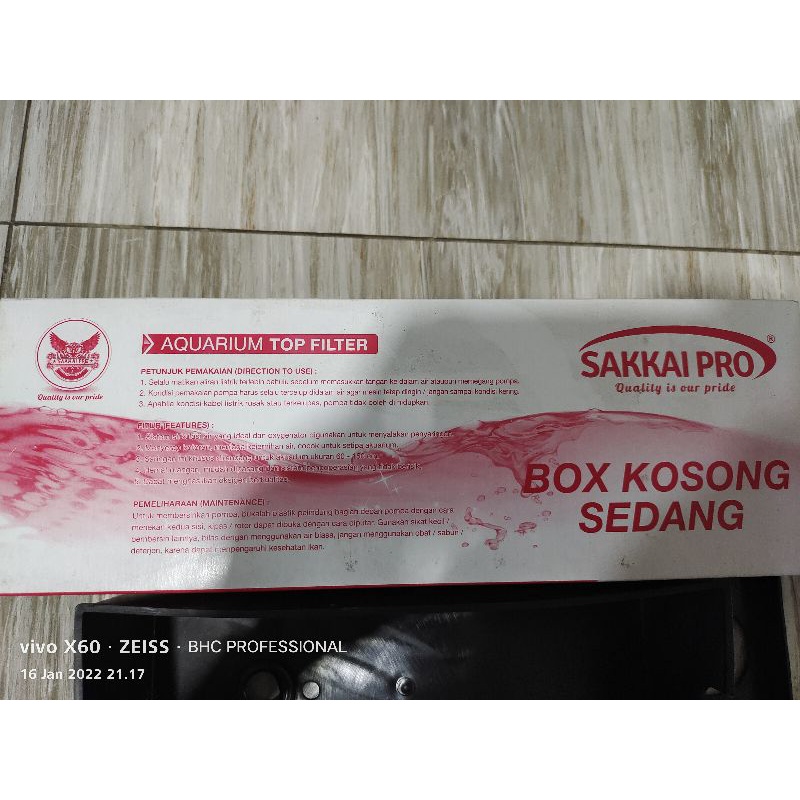 Filter Box Sedang Aquarium Sakkai Pro / Filter Box Kosong — foto 2