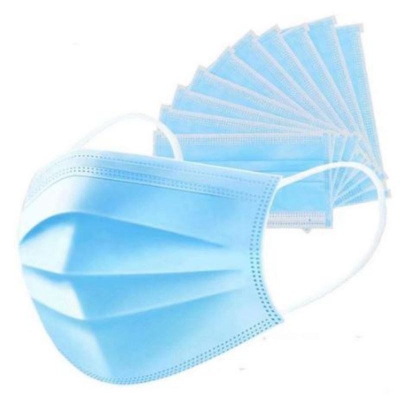Masker 3 Ply TANPA BOX isi 50 Pcs Medis Masker Bedah Masker Mulut / Masker Wajah / Masker Anti Virus — foto 2