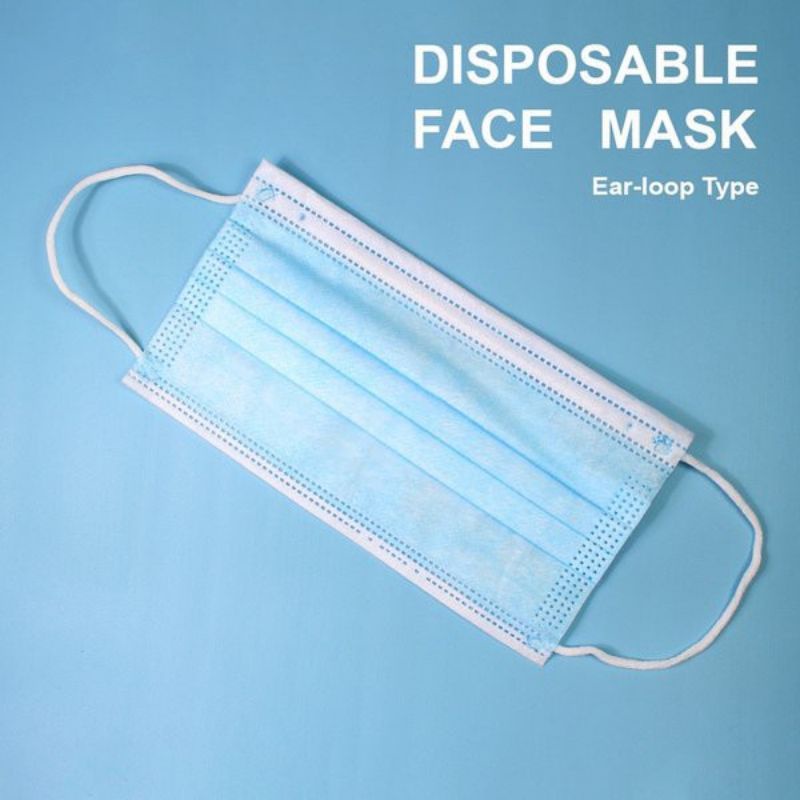 Masker 3 Ply TANPA BOX isi 50 Pcs Medis Masker Bedah Masker Mulut / Masker Wajah / Masker Anti Virus z — foto 5