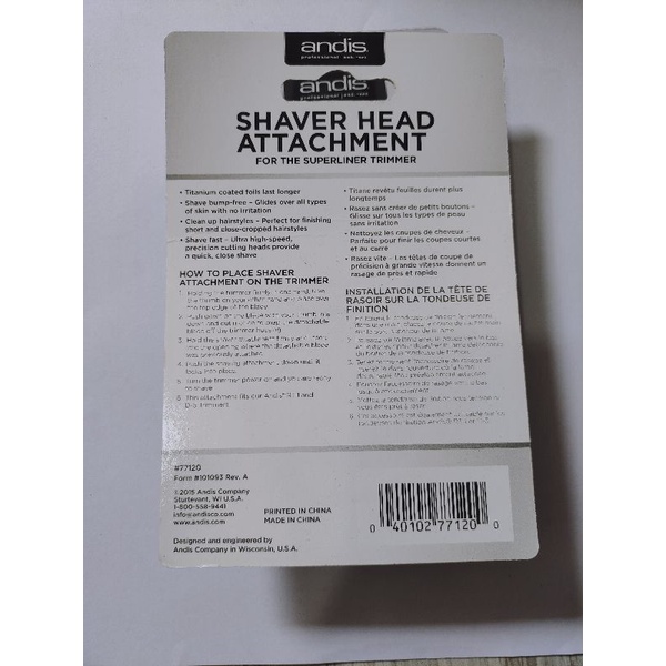 BLADE ANDIS FOIL SUPER LINER SHAVER ORIGINAL PISAU CADANGAN MESIN CUKUR RAMBUT — foto 2