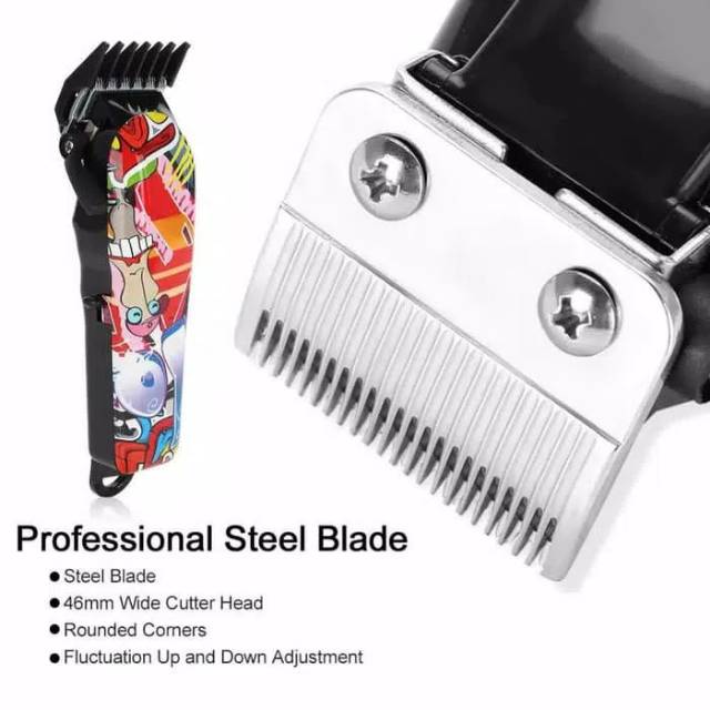 HAIR CLIPPER ALAT POTONG RAMBUT TANPA KABEL HAIR CLIPPER ELEKTRIK MESIN PENCUKUR RAMBUT CHAS — foto 3