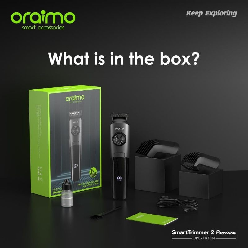 Oraimo TR13N Electric Smart Clipper GARANSI 1 Tahun Alat Cukur Elektrik Rambut — foto 3