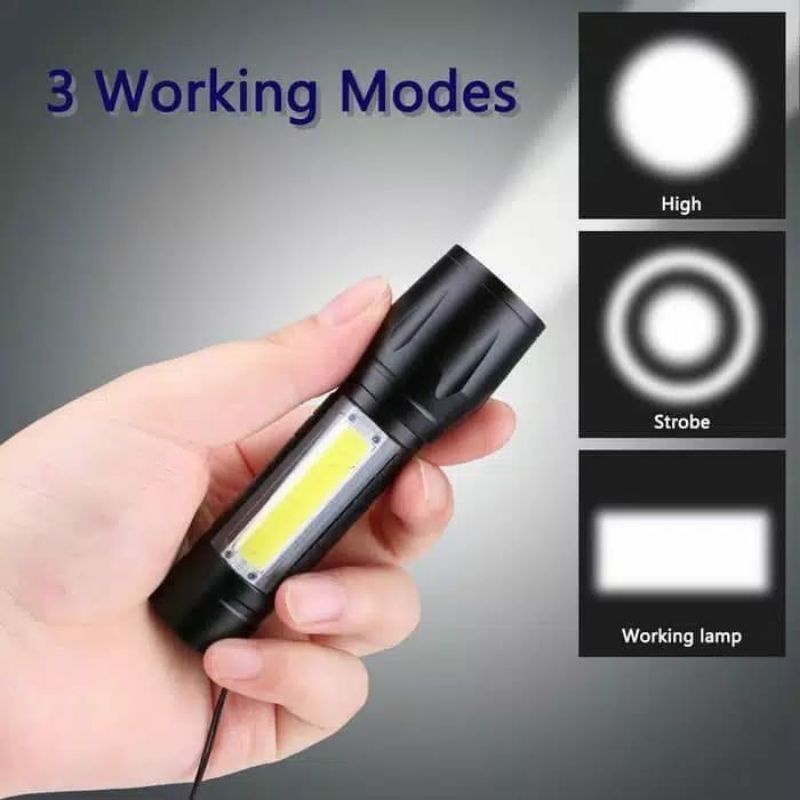 SENTER SWAT SUPER TERANG / LAMPU DARURAT EMERGENCY MATI LISTRIK / CHARGER — foto 2