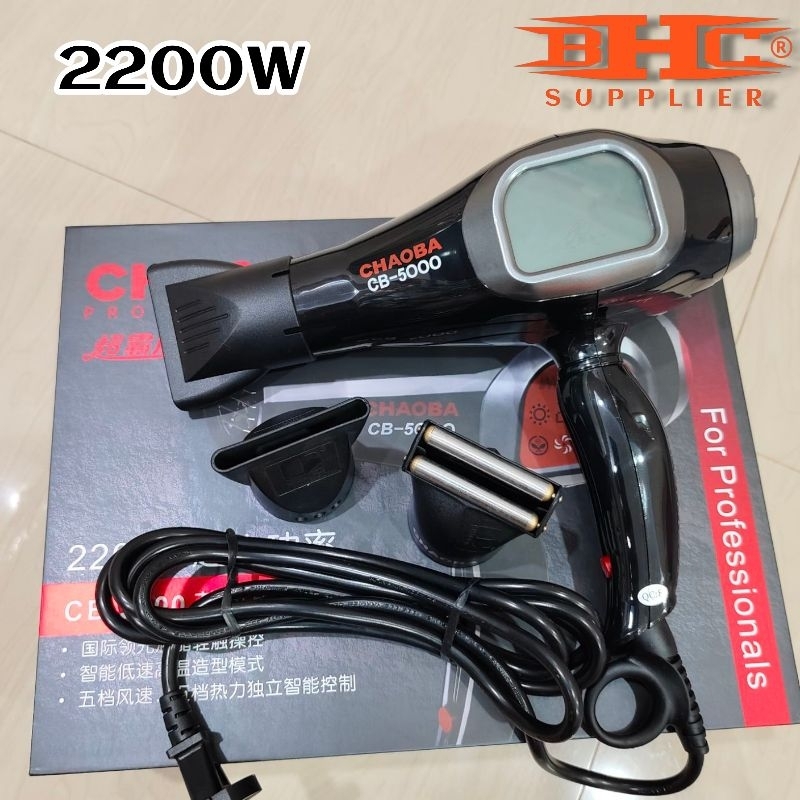 CHAOBA Hair Dryer Pengering Rambut 2200W Original Blow Salon Barber Pangkas Rambut Professional