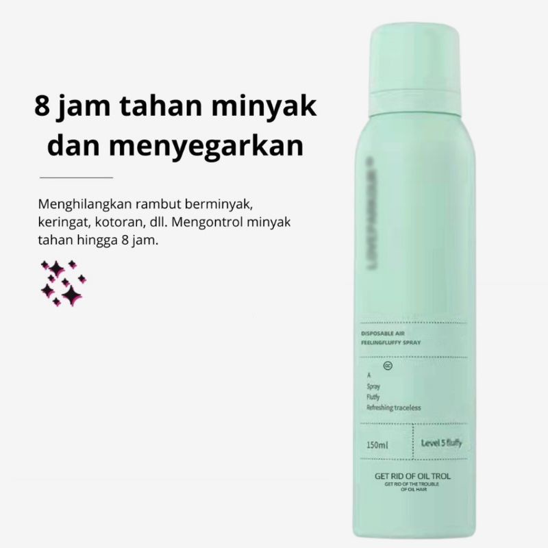 HAIR SPRAY DRAY SHAMPOO 150ML / ATASI RAMBUT LEPEK DAN KUSAM — foto 2
