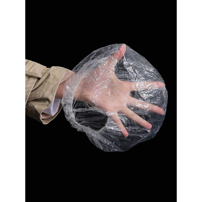 Showercap Plastik Isi 50 Pcs Penutup Kepala Untuk Hair Coloring Creambath Hairmask Salon Barber Pangkas Rambut Tahan air — foto 4