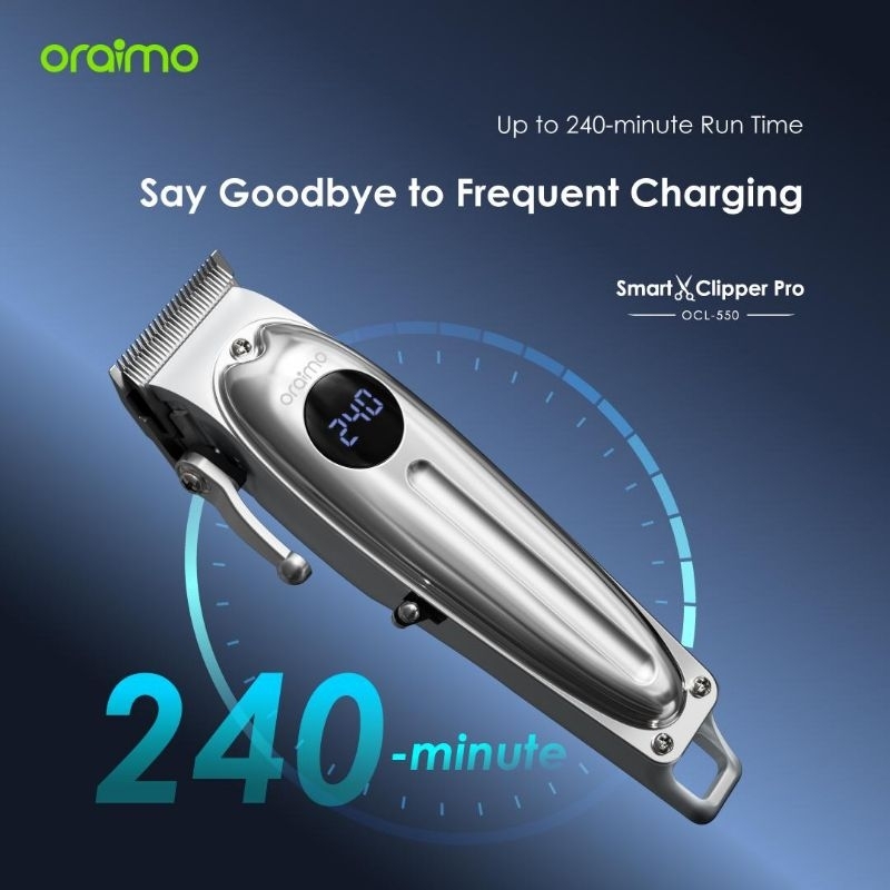 Oraimo Paket Smart Combo Clipper Trimmer OCL-550 Garansi 1 Tahun Original Mesin Pencukur Rambut Barber Salon Pangkas Rambut — foto 4