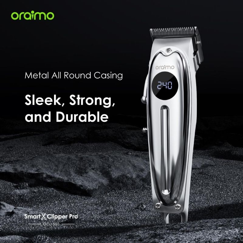 Oraimo Paket Smart Combo Clipper Trimmer OCL-550 Garansi 1 Tahun Original Mesin Pencukur Rambut Barber Salon Pangkas Rambut — foto 5
