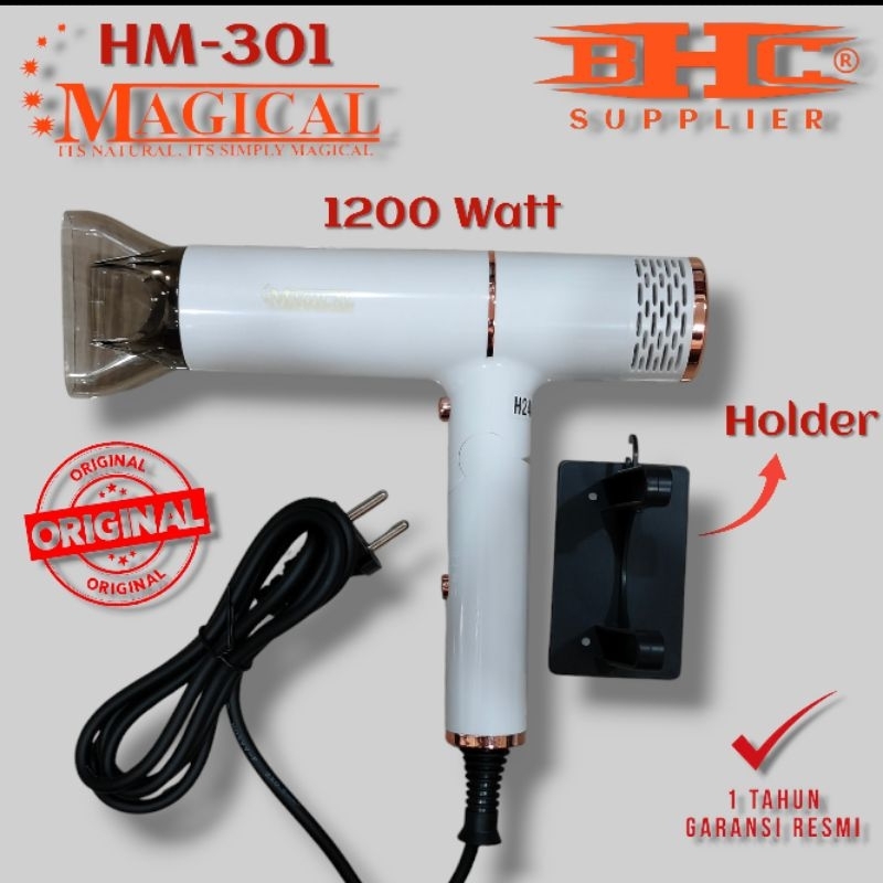 Magical Hairdryer 1200W Original HM-301 Garansi Resmi Pengering Rambut Hair Dryer Lipat Professional Salon Barber Pangkas Rambut — foto 2