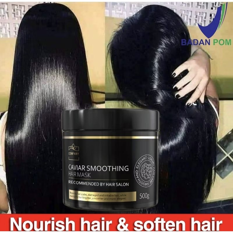 Caviar Hair Masker Smooting 500gr Original Mask Rambut Asli Pelurus Rambut Tampa Catok — foto 3