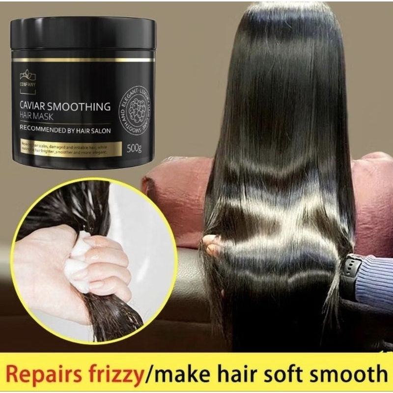 Caviar Hair Masker Smooting 500gr Original Mask Rambut Asli Pelurus Rambut Tampa Catok — foto 4
