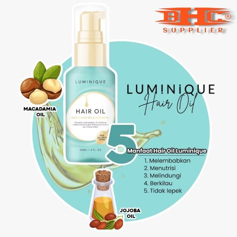 Luminique Hair Oil 60ml Minyak Rambut Keratin  Treatment Haircare Kering Shampoo Rontok Ketombe — foto 2