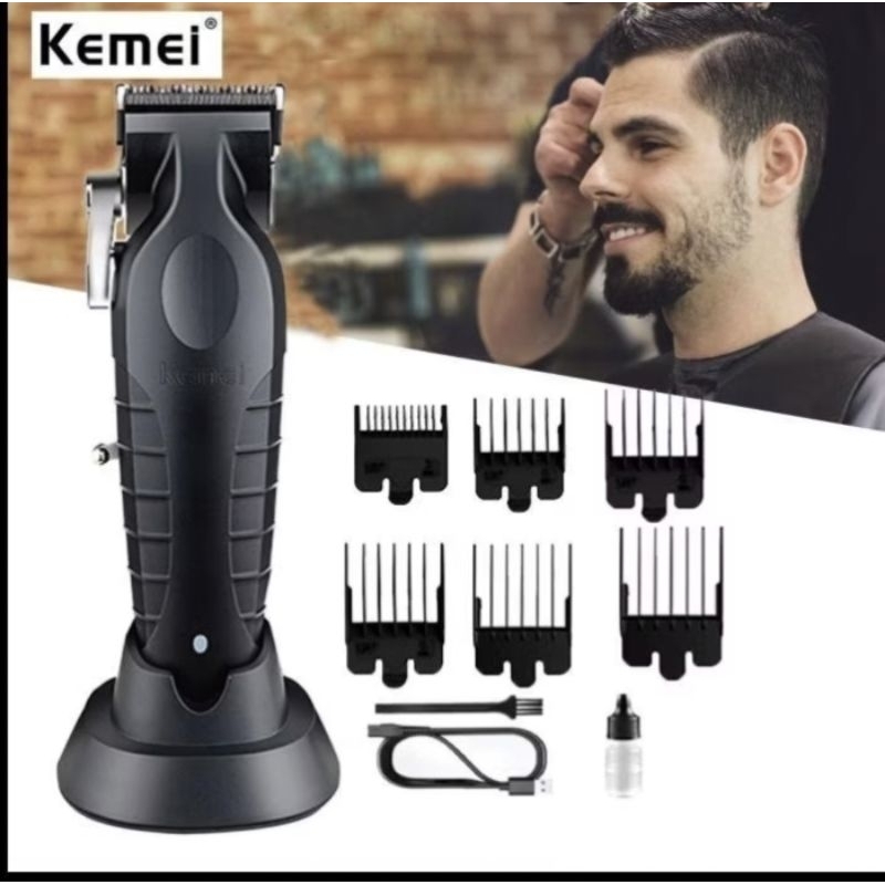 Hair Clipper 2296 Orginal Mesin Pencukur Rambut Wireless Tanpa Kabel Barbershop Pangkas Rambut Salon — foto 4
