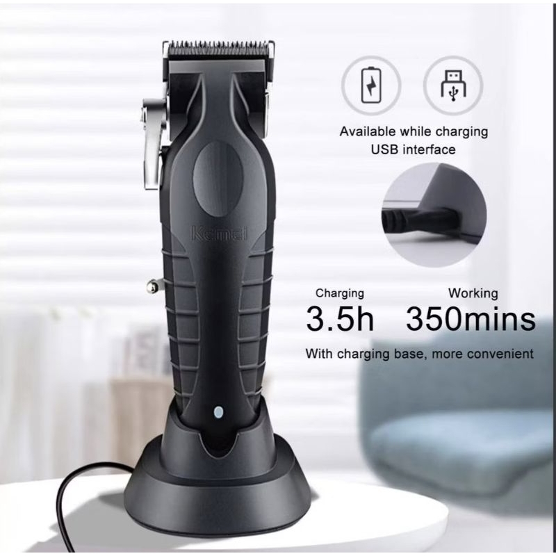 Hair Clipper 2296 Orginal Mesin Pencukur Rambut Wireless Tanpa Kabel Barbershop Pangkas Rambut Salon — foto 5