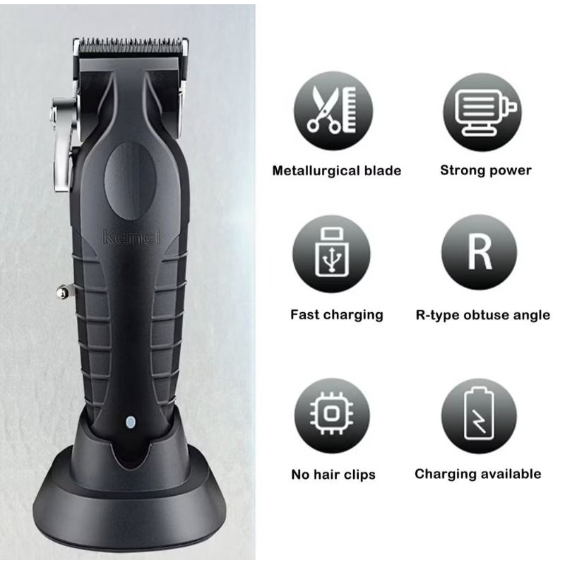 Hair Clipper 2296 Orginal Mesin Pencukur Rambut Wireless Tanpa Kabel Barbershop Pangkas Rambut Salon — foto 6