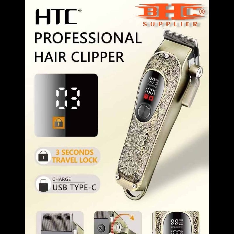 HTC AT - 736 Hair Clipper Trimmer Shaver Mesin Cukur Rambut Original Kliper Klifer Cliper Clifer Mesin Cukur Rambut — foto 4
