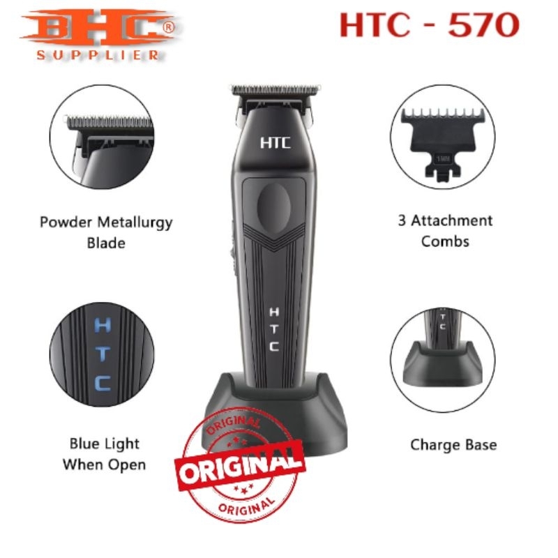 HTC - 570 Hair Trimmer Mesin Cukur Rambut Original Kliper Klifer Cliper Clifer Mesin Cukur Rambut — foto 2