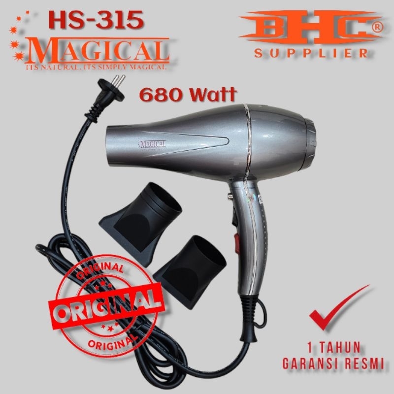 Magical Hairdryer 680W Original HS-315 Garansi Resmi Pengering Rambut Hair Dryer Lipat Professional Salon Barber Pangkas Rambut — foto 2