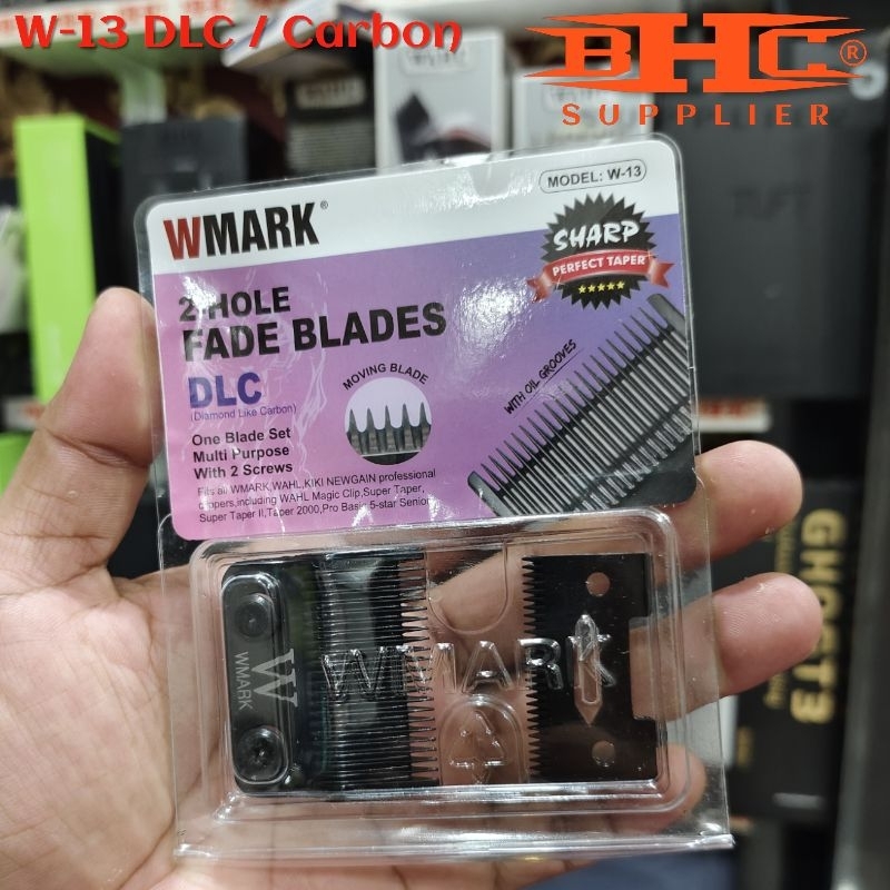 Mata Pisau Gigi Mesin Wmark W-13 W13 Blade Cadangan Pisau Mesin Cukur Rambut DLC Carbon Fade Tapper