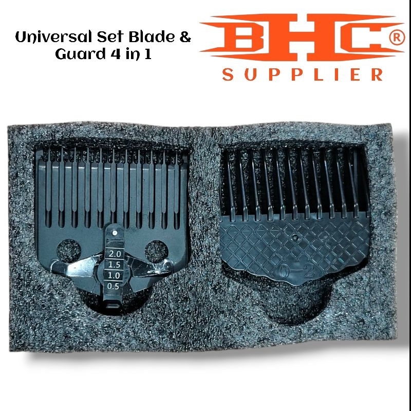 GB Black Guard Blade Universal Multifingsi Klik 4 in 1 Sepatu Ukuran Pisau Mesin Cukur Rambut Comb Attacement — foto 2