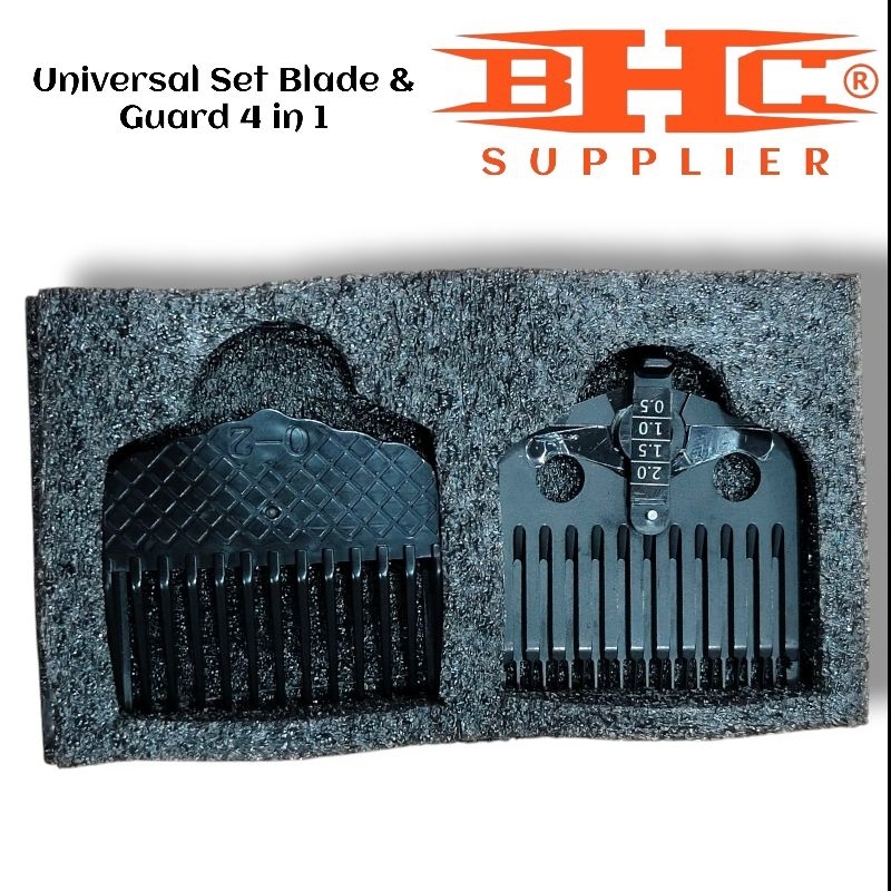 GB Black Guard Blade Universal Multifingsi Klik 4 in 1 Sepatu Ukuran Pisau Mesin Cukur Rambut Comb Attacement — foto 3