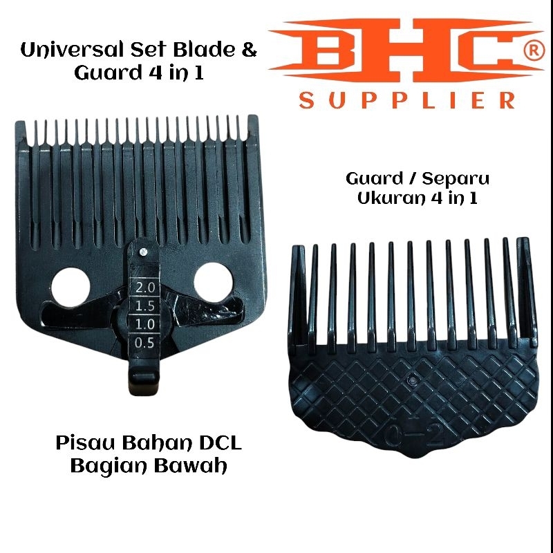GB Black Guard Blade Universal Multifingsi Klik 4 in 1 Sepatu Ukuran Pisau Mesin Cukur Rambut Comb Attacement — foto 4