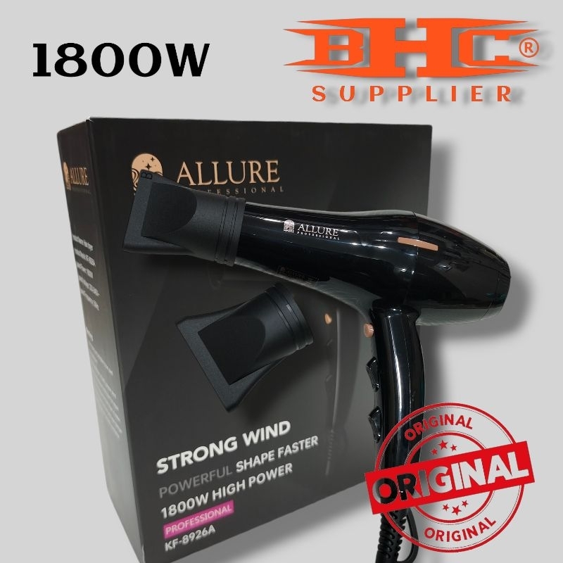 ALLURE Hair Dryer Hairdryer Professional 1800W Original Bergaransi Pengering Rambut Barber Salon Pangkas Rambut — foto 4