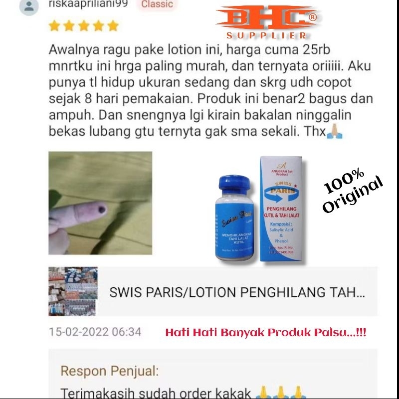 Swiss Paris Lotion Cream Penghilang Kutil Tahi Lalat Original — foto 3