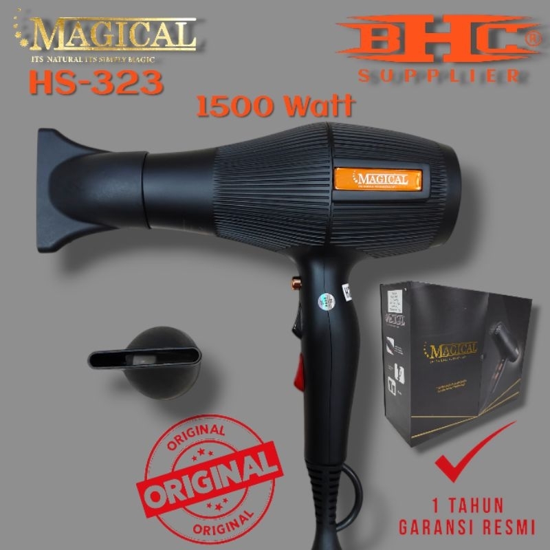 Magical Hairdryer 1500W Original HS-323 Garansi Resmi Pengering Rambut Hair Dryer Lipat Professional Salon Barber Pangkas Rambut — foto 2