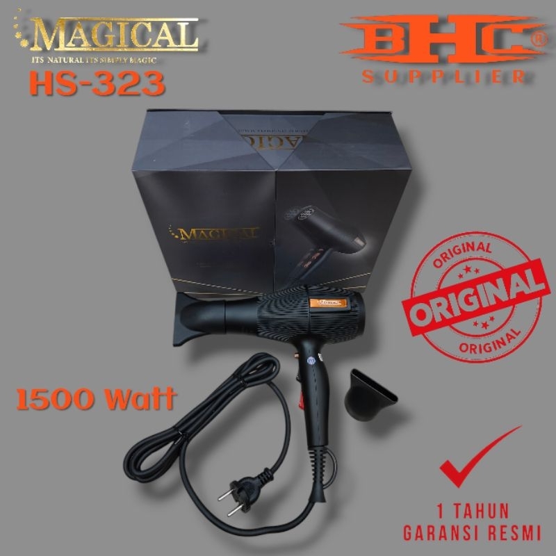 Magical Hairdryer 1500W Original HS-323 Garansi Resmi Pengering Rambut Hair Dryer Lipat Professional Salon Barber Pangkas Rambut — foto 4