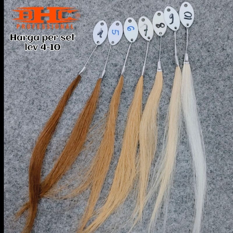 Hair Bleaching Sample Level Target 4 Sampai 10 Contoh Level Bleach Rambut — foto 2