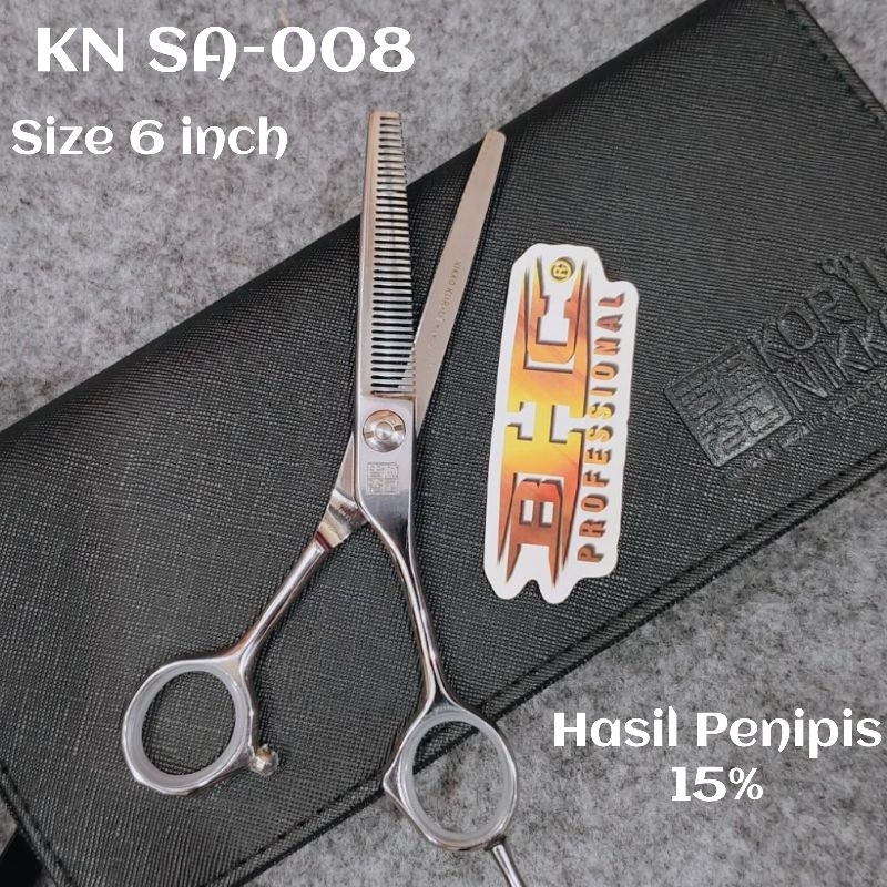 Koryu Nikko SA-008 Gunting Penipis Hair Scissors Thining 15% Gunting Potong Rambut Original — foto 5