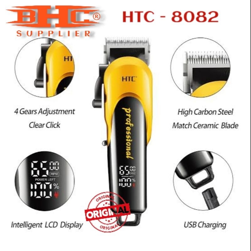 HTC - 8082 Hair Clipper Trimmer Shaver Mesin Cukur Rambut Original Kliper Klifer Cliper Clifer Mesin Cukur Rambut — foto 5