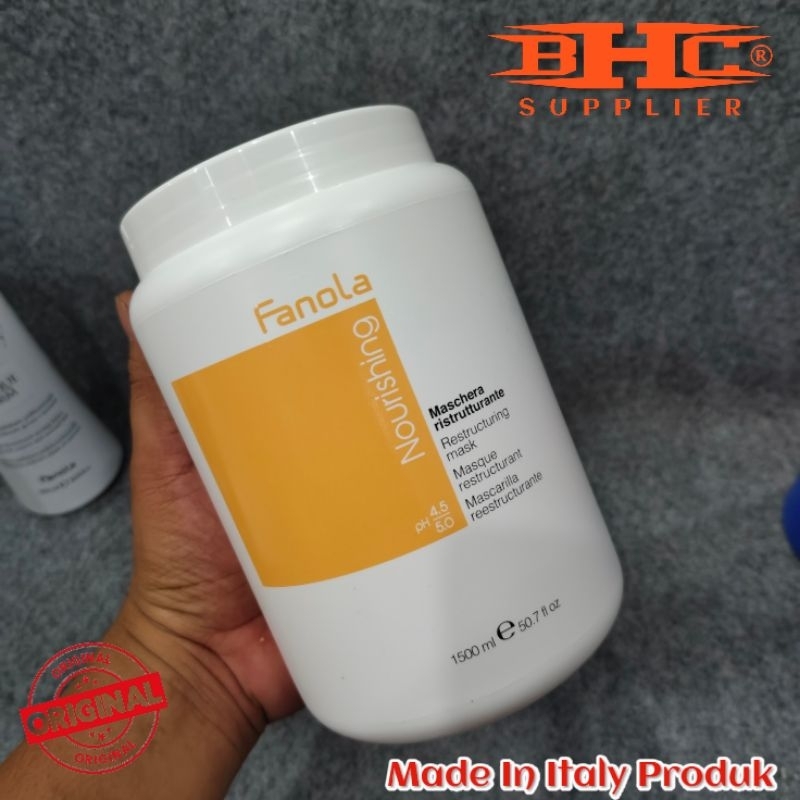 FANOLA Nourishing Masker 1500ml Original Italy Produk Hair Mask Perawatan Hair Treatment Ranbut Kusut Meluruskan Rambut Berkilau — foto 2