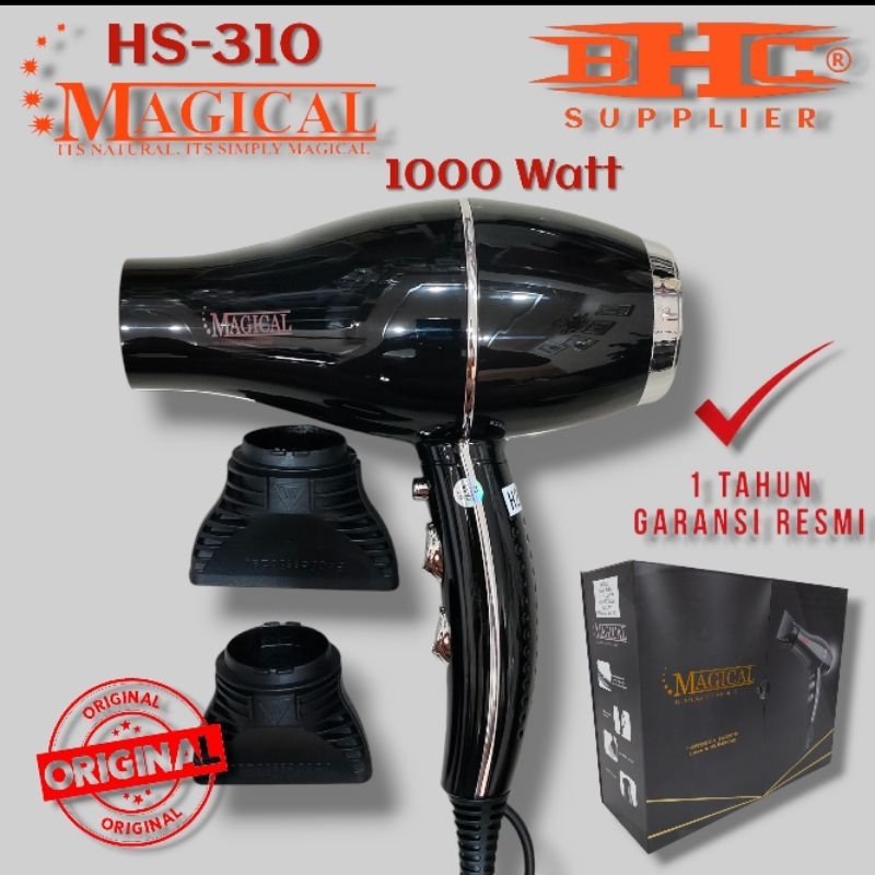 Magical Hairdryer 1000W Original HS-310 Garansi Resmi Pengering Rambut Hair Dryer Lipat Professional Salon Barber Pangkas Rambut — foto 4