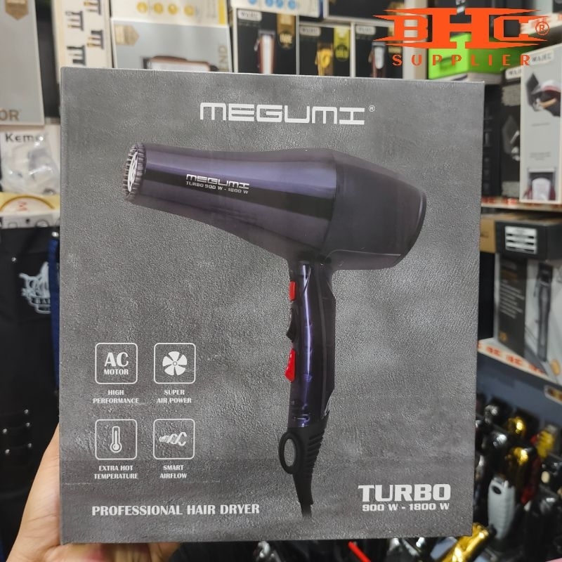 Megumi Hair Dryer Turbo 900-1800w Original Pengering Rambut — foto 2