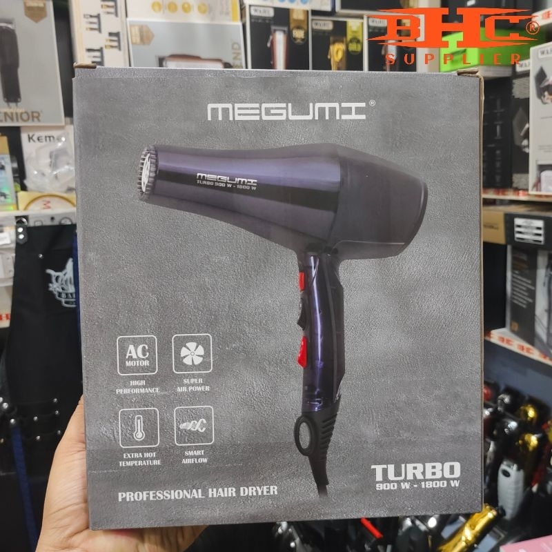 Megumi Hair Dryer Turbo 900-1800w Original Pengering Rambut — foto 3