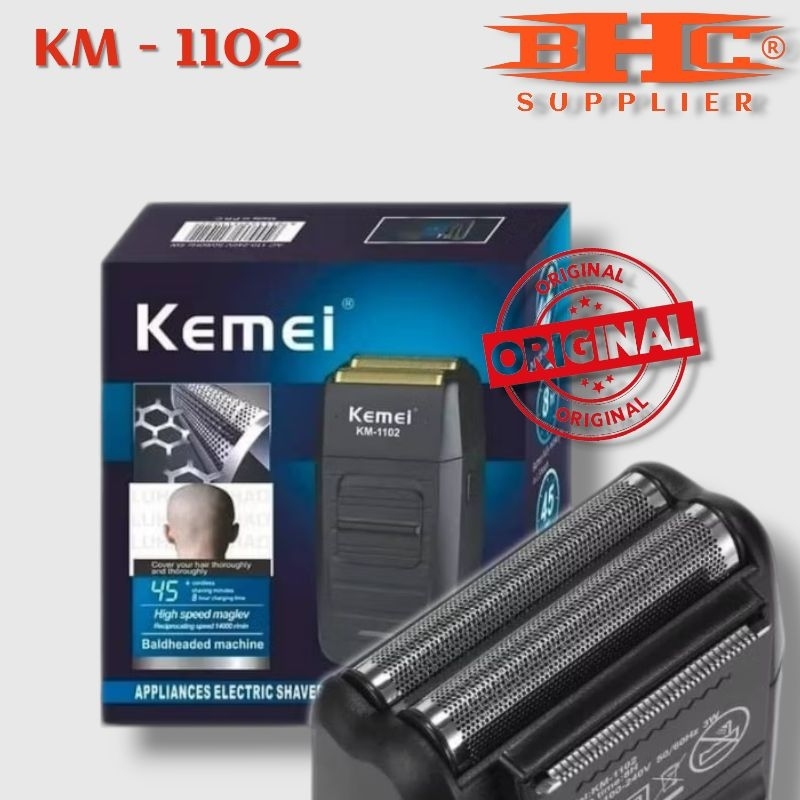 HAIR SHAVER 1102 CORDLESS ORIGINAL MESIN CUKUR RAMBUT PORTABLE UNTUK BOTAK LICIN — foto 3
