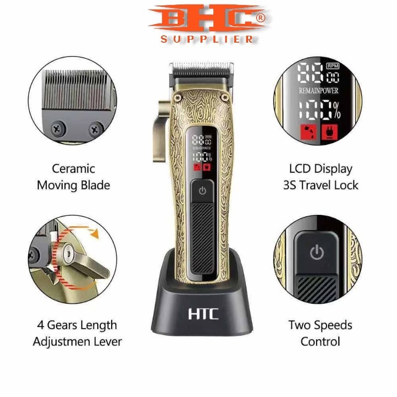 HTC AT 739 Hair Clipper Trimmer Shaver Mesin Cukur Rambut Original Kliper Klifer Cliper Clifer Mesin Cukur Rambut — foto 5