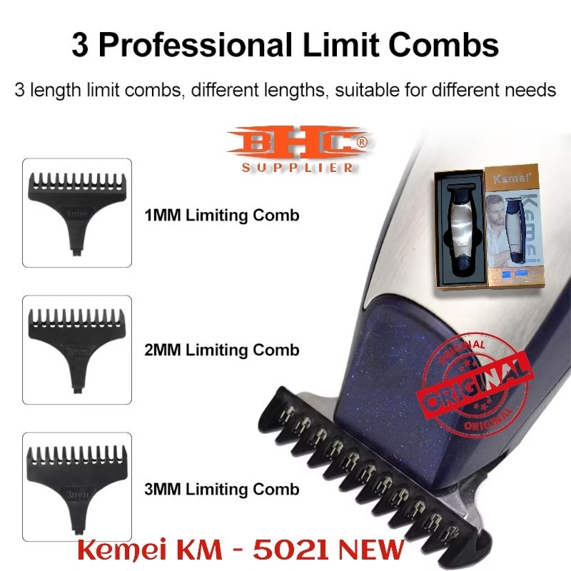 TRIMMER 5021 CORDLESS ORIGINAL MESIN CUKUR RAMBUT JENGGOT/KUMIS LINER BAYI BALITA DLL — foto 2