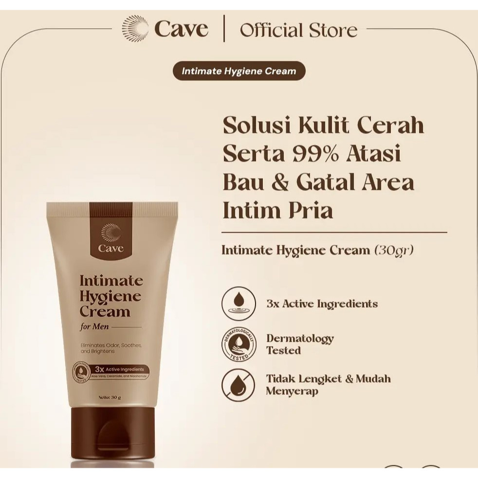 Cave Intimate Hygience Cream 10gr membantu mengatasi bau dan gatal sekaligus mencerahkan area intim dengan kandungan anti bakteri dan bahan yang menenangkan serta memperbaiki skin barrier — foto 4