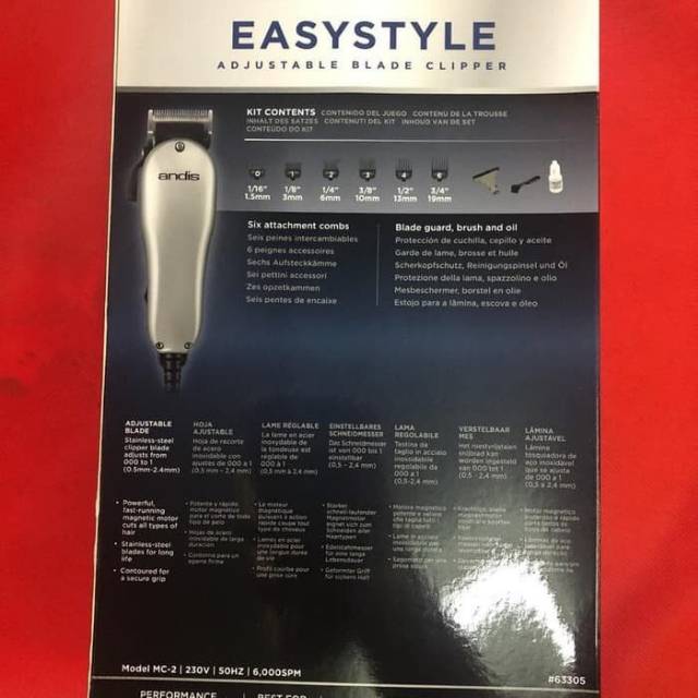 Andis easystyle adjustable blade clipper original USA mesin cukur — foto 2