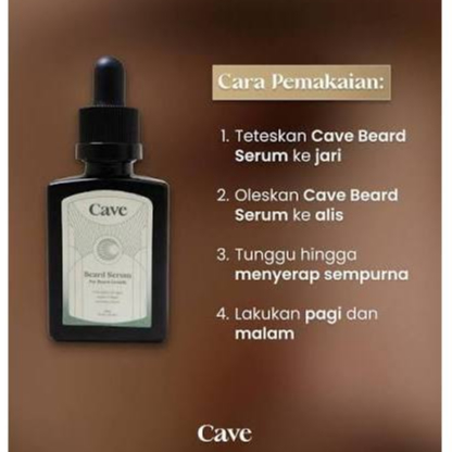 Cave Beard Serum 30ml brewok khusus pria yang mengandung bahan alami untuk membantu menumbuhkan rambut pada area brewok, kumis, alis, dan rambut — foto 3