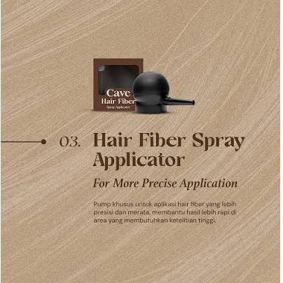 Hair Fiber Applicator CAVE Adalah produk yang memudahkan pengaplikasian fiber secara lebih presisi, terutama pada area spesifik yang membutuhkan kerapian ekstra — foto 2