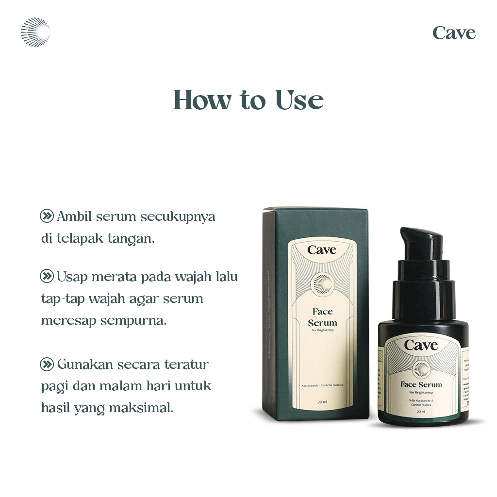 Cave Face Serum 20ml wajah yang membantu mencerahkan kulit, meratakan warna kulit, serta mengurangi tampilan jerawat untuk kulit yang lebih bersih dan sehat — foto 2