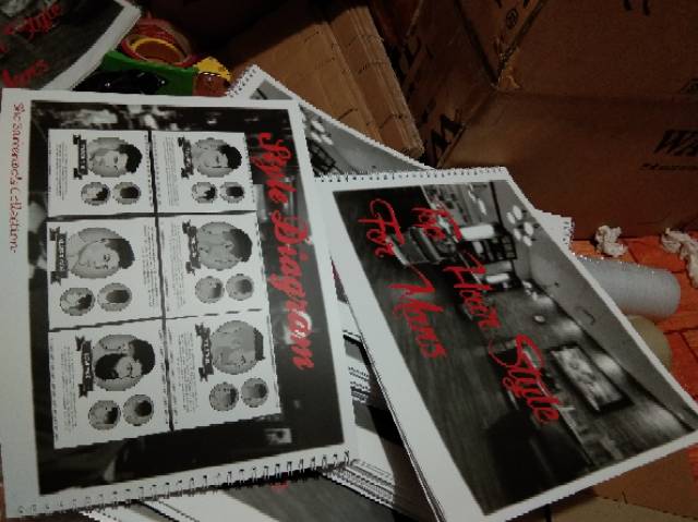 Buku catalog katalog Poster model potongan rambut gaya barbershop barber pangkas salon bukan poster — foto 3